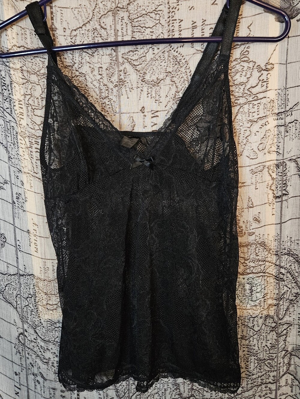 Black Lace Tank See Thru Small Womans